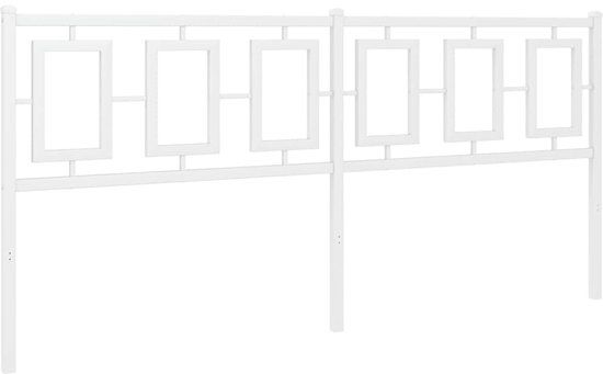 vidaXL Hoofdbord Metaal Wit 180 cm