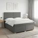 vidaXL Boxspringbed met matras, donkergrijs, 180 x 200 cm, gestoffeerd