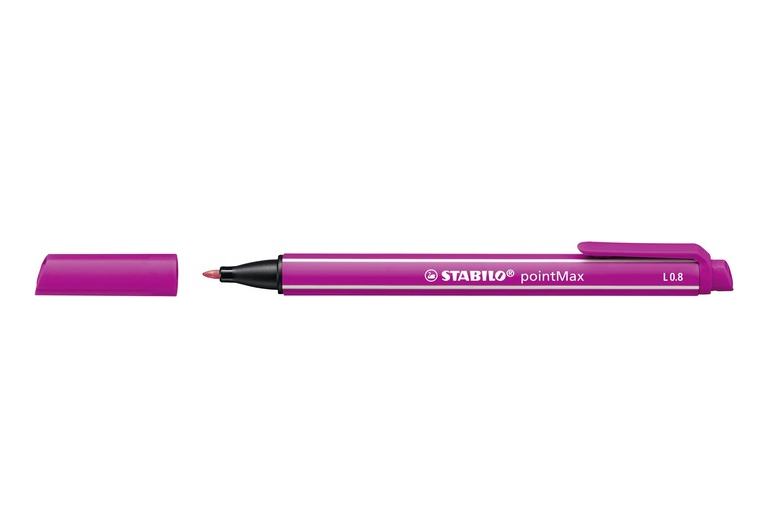 Stabilo pointMax fineliner 0.8 mm - roze - per stuk