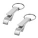 Merkloos / Sans marque Pf Concept International Bv Flessen openers sleutelhanger - Set van 5x stuks - zilver