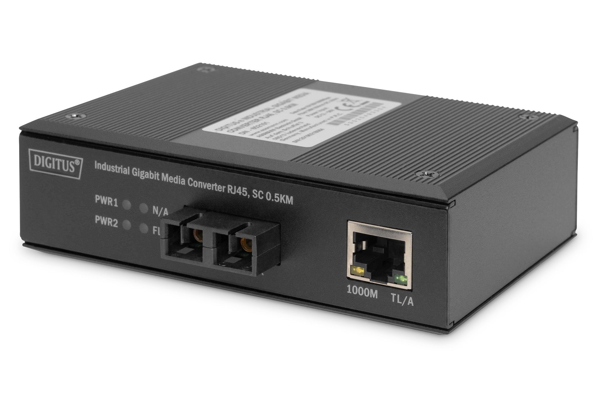 Digitus DN-652101 - Netwerk media converter - Gigabit Ethernet - Zwart