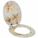 vidaXL Toiletbril Geel en Wit 44 x 38 cm Bewerkt Hout