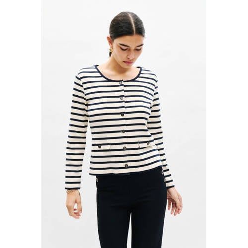 Caroll gestreepte vest crème