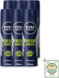 Nivea Men Déodorant Spray Fresh Power 6 x 150 ml