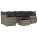 vidaXL 7-delige loungeset met kussens, polyrattan, grijs