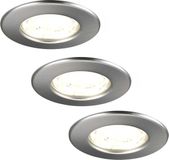 Ledvion - 3X LED Inbouwspot - Dimbaar - 5W - 2700K - Ø84mm - IP65 - RVS