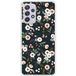 Samsung Bedrukt siliconen hoesje compatibel met Galaxy A72 4G Flowers Noir