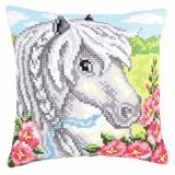 Duftin 5207 Paard Katoen Kussen Kit Grote Gaten Ontwerp 50 x 45 x 0,1 cm