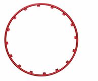Rimgz 63192 Kunststof randbescherming 17 Inch, Rood, Set van 4
