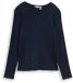 Tom Tailor Basic gebreide trui met ronde hals - Maat XS - sky captain blue