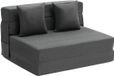 Vevor Slaapbank Vouwbank 3 In 1 Opvouwbare Bank met 2 Kussens Donkergrijs Twin Xl