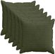 vidaXL - Taie d'oreiller - 6 pièces - Vert - 60 x 60 cm - Velours côtelé
