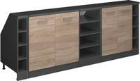 Vicco Rion Kastenset voor schuine wand – 210 cm Set van 5 kastrompen 60 cm diepte Sonoma