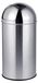 Poubelle 50 litres, avec couvercle à pression, acier inoxydable, argenté