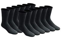 Dickies Heren multifunctionele Cushion Crew sokken, Zwart, Large