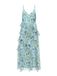 VERO MODA Zomerjurk 'VMSmilla' lichtblauw / olijfgroen / offwhite