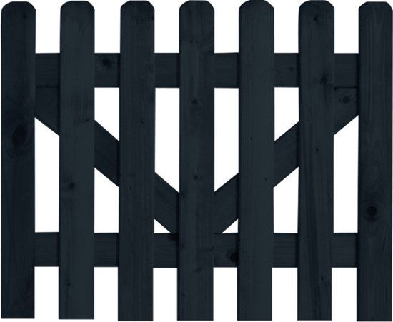 Intergard Tuinhek poortje grenen hekwerk 80x100cm (zwart)