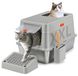 Merkloos Kattenbak Roestvrij staal XXL Met deksel 60,5 x 40,5 x 38 cm