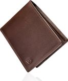 SERASAR Portemonnee [Space] - Bruin - Leren Portemonnee Heren Leer Bruin - Zeer Soepel Nappa Leer - Portefeuille Heren - Mannen Cadeautjes Cadeau voor Man - Pasjeshouder Mannen