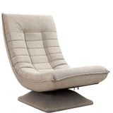 Deuba Casaria Fauteuil - Verstelbaar 58x57x84cm - Crème