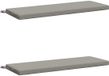 vidaXL - Coussin de banc - SOEST - 2 pièces - 100% Polyester - Gris - 110 x 40 x 5 cm