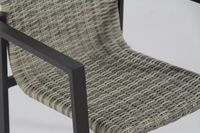 Lifestyle Garden Furniture Upton/Matara 220 cm dining tuinset 7-delig grijs-antraciet wicker 6 personen stapelbaar