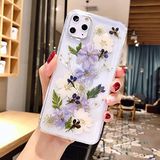Liujunh Epoxy Shiny Floral Silicone Phone Case voor iPhone 13 12 11Pro Max Mini X Xs XR 7 8 Plus SE2020 Fashion Esthetic Phone Case, paars, voor iphone 12 mini
