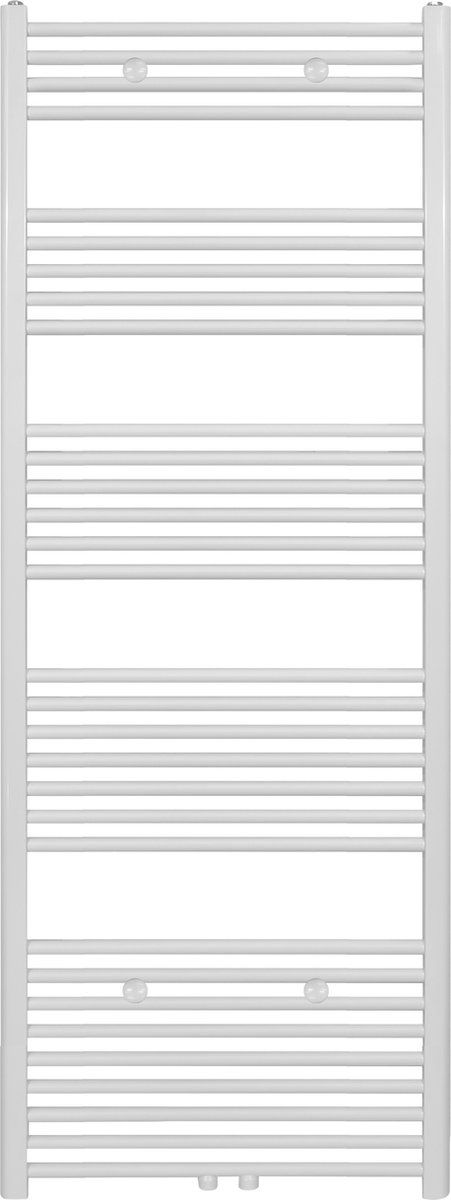 Belrad Handdoekradiator Middenaansluiting 1800x600cm 944 Watt Geborsteld Mat Wit