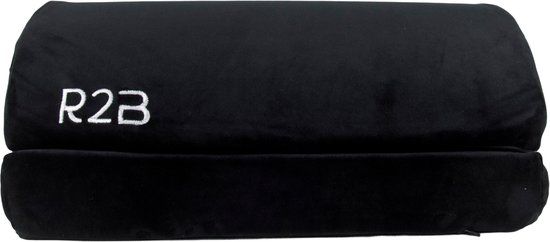 R2B Voetensteun Bureau Ergonomisch - Voetenbankje Anti slip - 2 Hoogtes Verstelbaar - Zwart