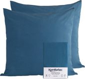 Komfortec Set van 2 Premium Jersey Kussenslopen 80x80 cm - Blauw