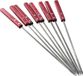 Dailygoods - 8 brochettes en acier inoxydable avec manche en bois - 40 cm