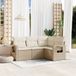 Maison Exclusive - Ensemble de meubles de jardin 4 pièces avec canapé et coussins, beige, en polyrotin