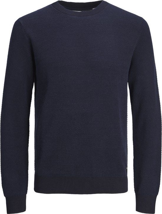 JACK & JONES JJEGLOBE KNIT CREW NECK NOOS Heren Trui - Mood Indigo - Maat M