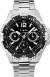 Timex Men's Classics 45mm Stainless Steel Bracelet Multi-Function Watch