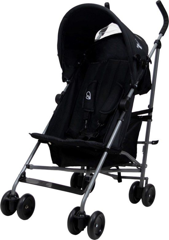 Asalvo Buggy Freedom Black - Zwart - 15 kg - 4 jaar - Paraplu buggy