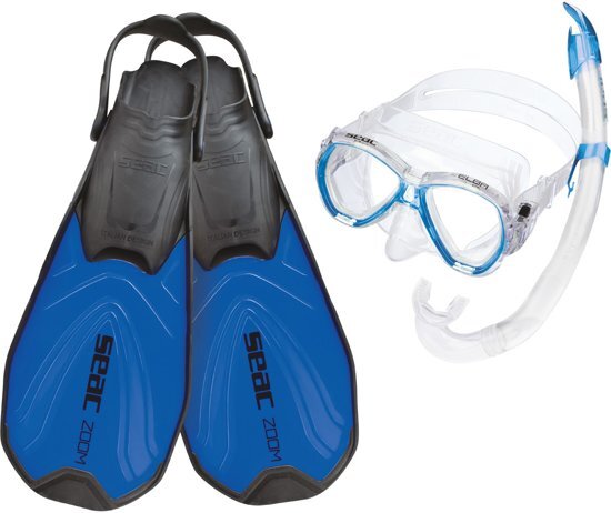 Seac set tris Zoom AD complete snorkelset maat 45/47 blauw