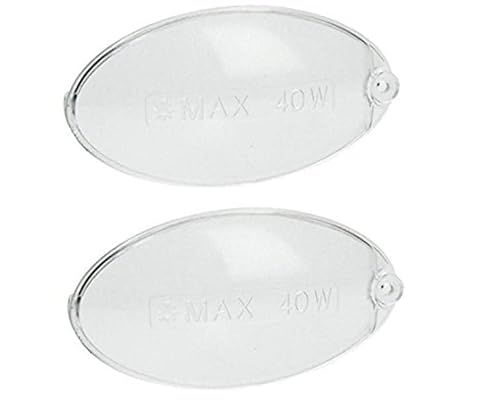 GC GLOBALCOMMERCE Faber Ariston plafondlamp, glas, afzuigkap, afmetingen: 100 x 54 mm, ovaal, aanpasbaar, 2 stuks