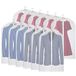 Kntiwiwo Doorzichtige kledingzak pak zakken voor opslag set van 12 opknoping stofdichte kleding cover tas met rits voor pak, jas, jurk kast kleding opslag - 24 "x 40"