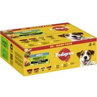 Pedigree Natvoer Hond Volwassen, Multipack, Gemengde Selectie met Groenten, in Saus 80x100 g