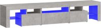 vidaXL Tv-meubel met LED-verlichting - Betongrijs