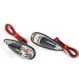 STR8 Clignotants goutte d'eau Fender carbone / transparent