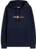 Tommy Hilfiger Heren Hoodie Katoen S Blauw/Bourgogne/Wit