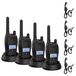 Talkie-walkie PMR446 - Rechargeable - Écran LCD - Jeu de 4 - Noir