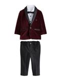 Next Jongens Set met blazer, overhemd, broek en vlinderdas - Vert