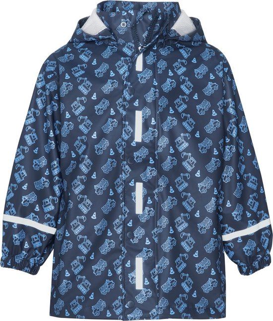 Playshoes regenjas Bouwplaats jongens blauw - 4010952551723