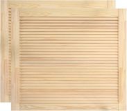 vidaXL Lamellenkastdeuren 2 stuks 39,5x49,4 cm massief grenenhout
