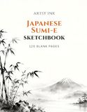 Japanese Sumi-e Sketchbook: 120 Blank Drawing Pages | Large 8.5" × 11" Artist Sketchbook for Ink Drawing, Brush Painting, Sketching, Illustration, Pencil & Charcoal