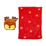 Puckator Blankeazzz 2-in-1 pluche kerstkussen met zachte deken - rendier Rudolph - kerstvrienden