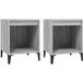 Sonoma Gris 40x35x50 Cm 2 Pcs Table de chevet