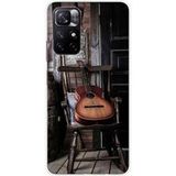 Xiaomi Bedrukt siliconen hoesje compatibel met Xiaomi Redmi Note 11 5G, Xiaomi Redmi Note 11S 5G Guitare
